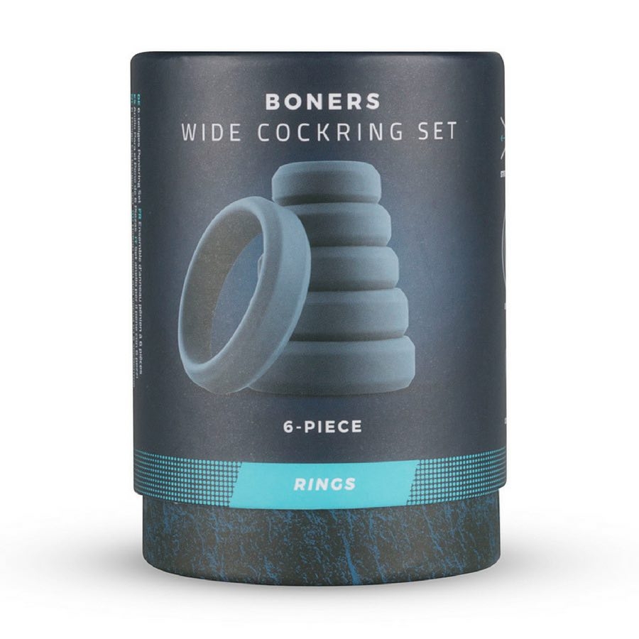Boners Wide Cockring Set Klassischer Penisring Grau Amorana Boners Wide Cockring Set Klassischer Penisring Grau Amorana